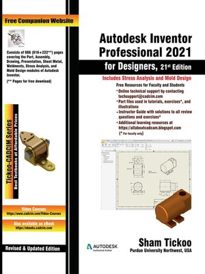 cover image of Autodesk Inventor Professional 2021 for Designers, 2
